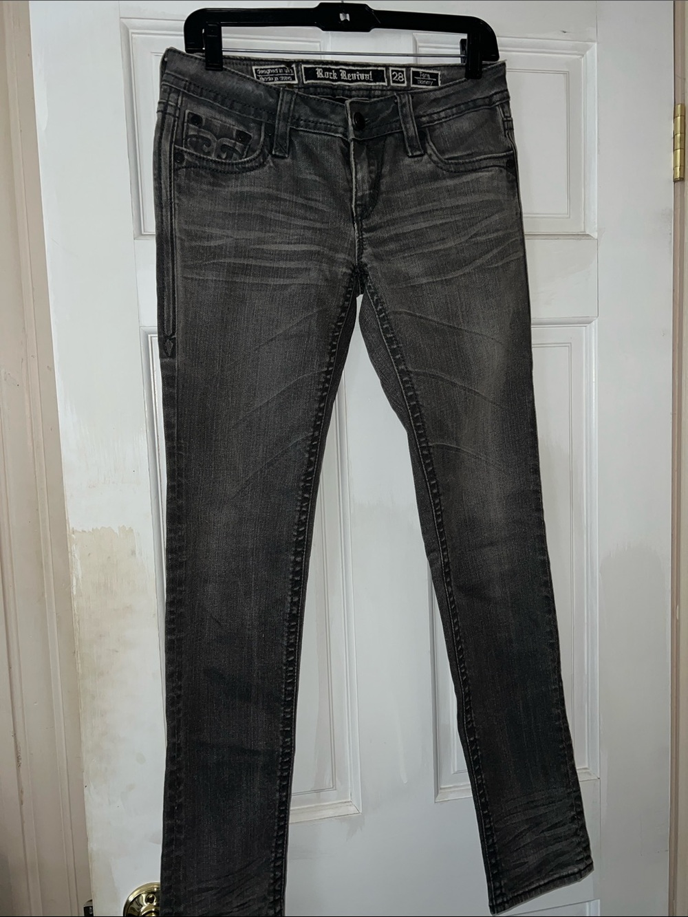 Rock Revival Women's Skinny Jeans in Washed Black